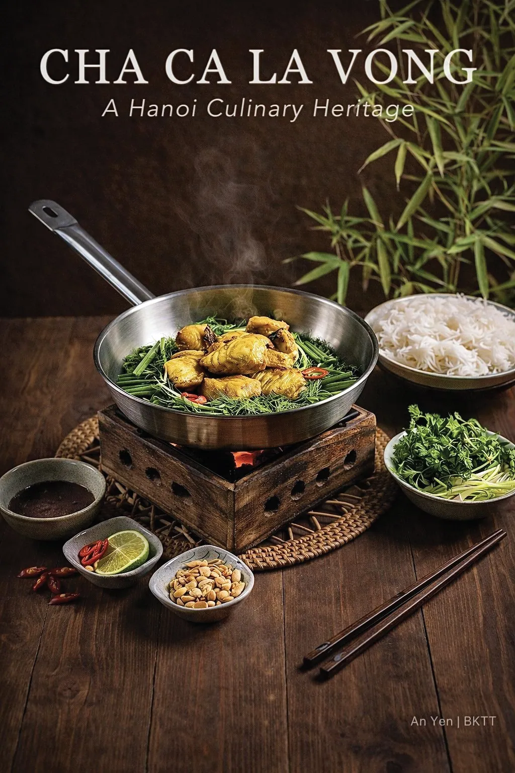 Bún miến lươn Ninh Bình trên bếp nóng